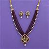 Kundan Moti Pendant Set With Carat Plating