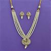 Kundan Moti Pendant Set With Carat Plating