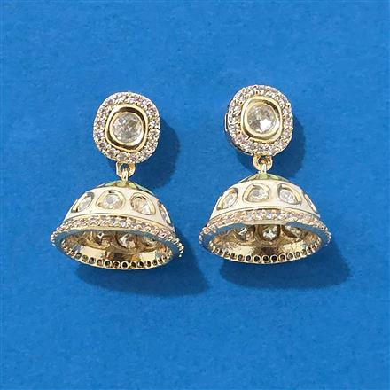 Kundan Jhumki With Carat Plating