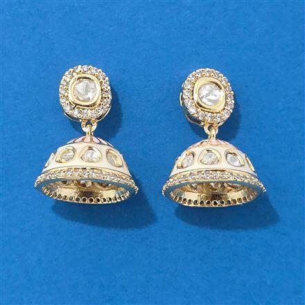 Kundan Jhumki With Carat Plating