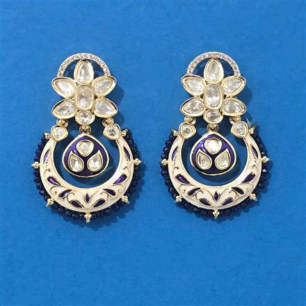 Kundan Meenakari Earring With Gold Plating