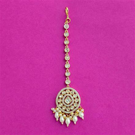 Kundan Moti Tikka With Carat Plating