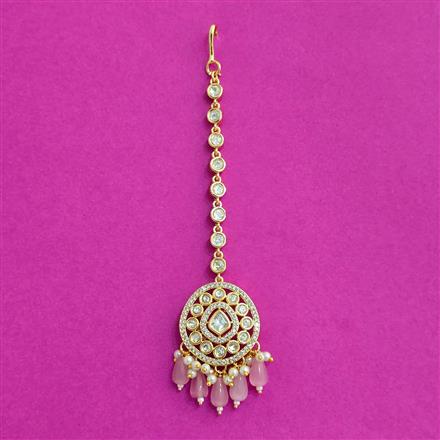 Kundan Moti Tikka With Carat Plating