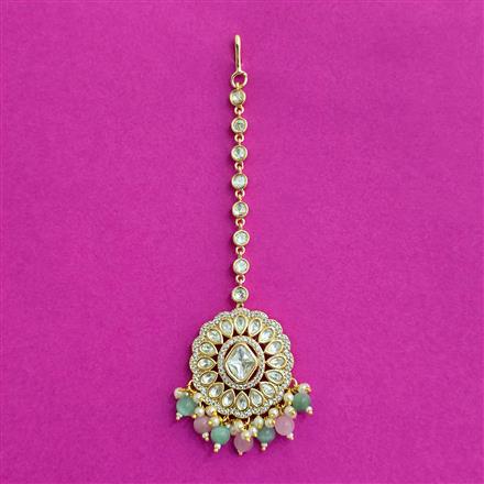 Kundan Moti Tikka With Carat Plating