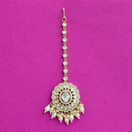 Kundan Moti Tikka With Carat Plating