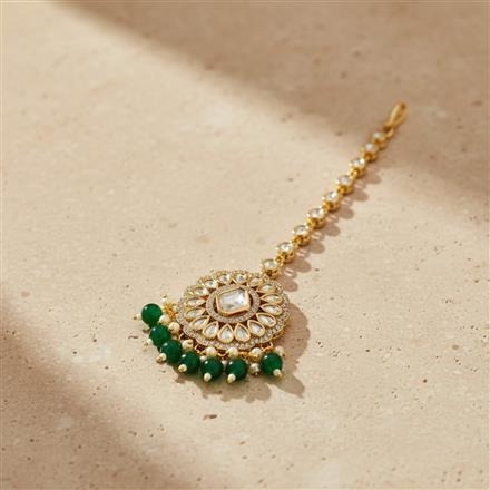 Kundan Moti Tikka With Carat Plating