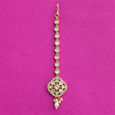 Kundan Moti Tikka With Carat Plating