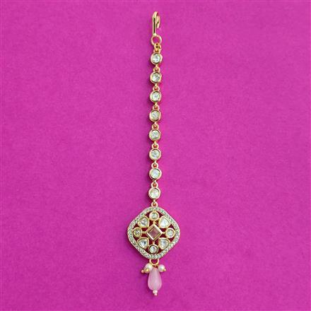 Kundan Moti Tikka With Carat Plating