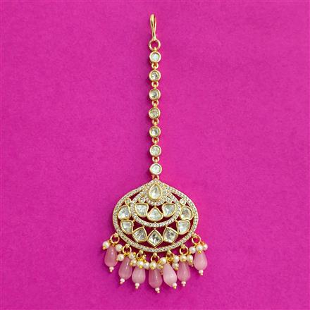 Kundan Moti Tikka With Carat Plating
