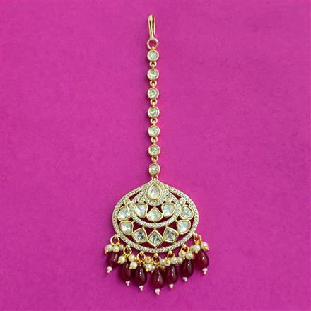 Kundan Moti Tikka With Carat Plating