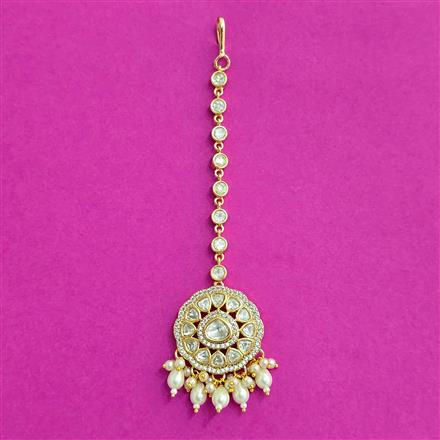 Kundan Moti Tikka With Carat Plating
