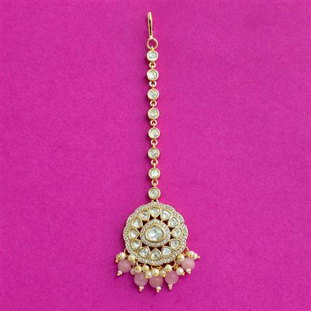 Kundan Moti Tikka With Carat Plating