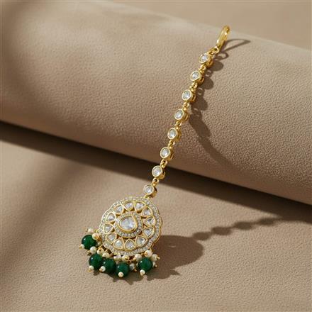 Kundan Moti Tikka With Carat Plating