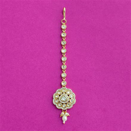 Kundan Moti Tikka With Carat Plating