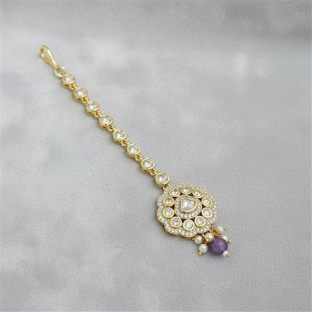 Kundan Moti Tikka With Carat Plating