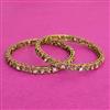 Kundan Classic Bangles With Mehndi Plating