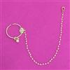 Kundan Moti Nose Ring With Carat Plating