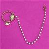 Kundan Moti Nose Ring With Mehndi Plating