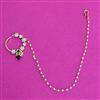 Kundan Moti Nose Ring With Carat Plating