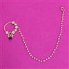 Kundan Moti Nose Ring With Carat Plating