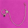 Kundan Moti Nose Ring With Mehndi Plating