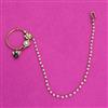 Kundan Moti Nose Ring With Mehndi Plating