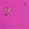 Kundan Moti Nose Ring With Mehndi Plating