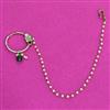 Kundan Moti Nose Ring With Mehndi Plating