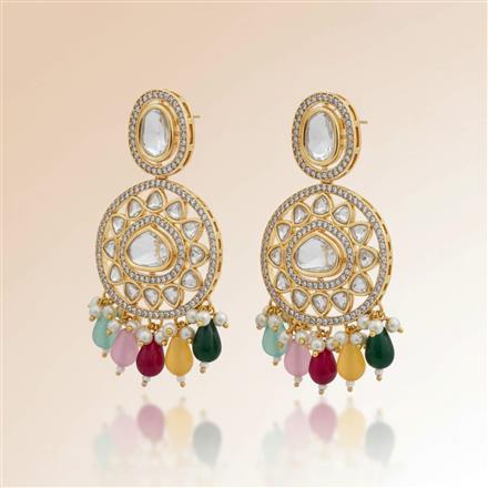 Kundan Classic Earring With Gold Plating