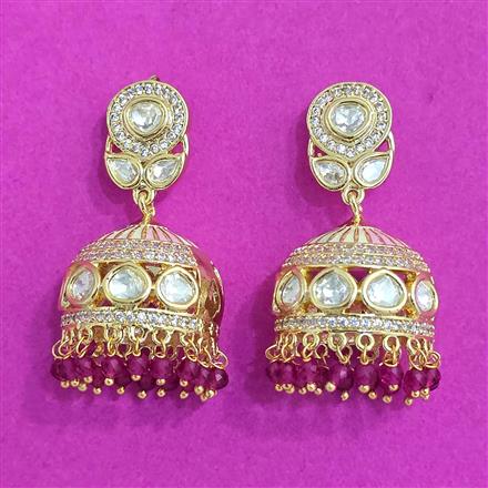Kundan Meenakari Earring With Gold Plating