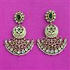 Kundan Meenakari Earring With Mehndi Plating