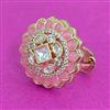Kundan Adjustable Ring With Carat Plating