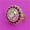 Kundan Adjustable Ring With Carat Plating