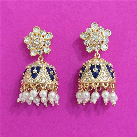 Kundan Jhumki With Carat Plating