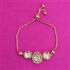 Kundan Adjustable Bracelet With Gold Plating