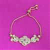 Kundan Mother Of Pearl Bracelet With Gold Plating