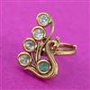 Kundan Adjustable Ring With Gold Plating