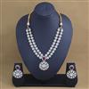 Kundan 2 Line Necklace Set With Mehndi Plating
