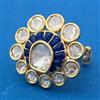 Kundan Adjustable Ring With Carat Gold Plating