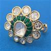 Kundan Adjustable Ring With Carat Gold Plating