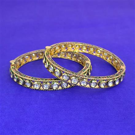 Kundan Openable Bangles With Gold Plating