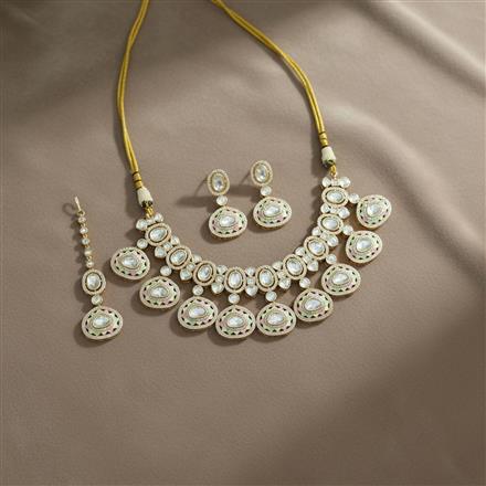 Kundan Meenakari Necklace With Carat Gold Plating