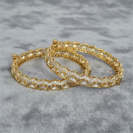 Kundan Openable Bangles With Carat Gold Plating
