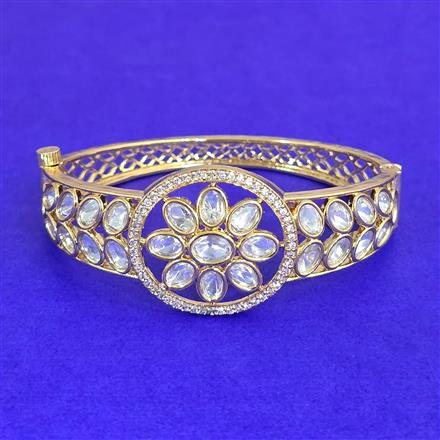 Kundan Openable Kada With Carat Gold Plating