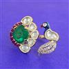 Kundan Adjustable Ring With Carat Gold Plating
