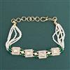Kundan Moti Bracelet With Gold Plating