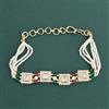 Kundan Moti Bracelet With Gold Plating