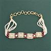 Kundan Moti Bracelet With Gold Plating