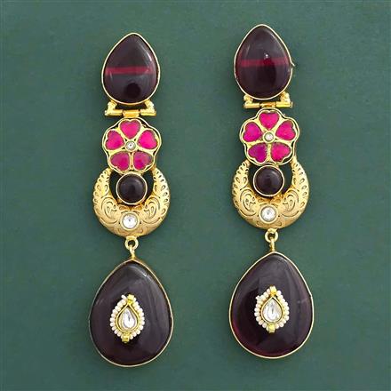 Kundan Classic Earring With Gold Plating