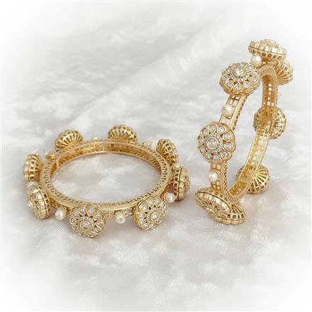 Kundan Openable Bangles With Carat Gold Plating